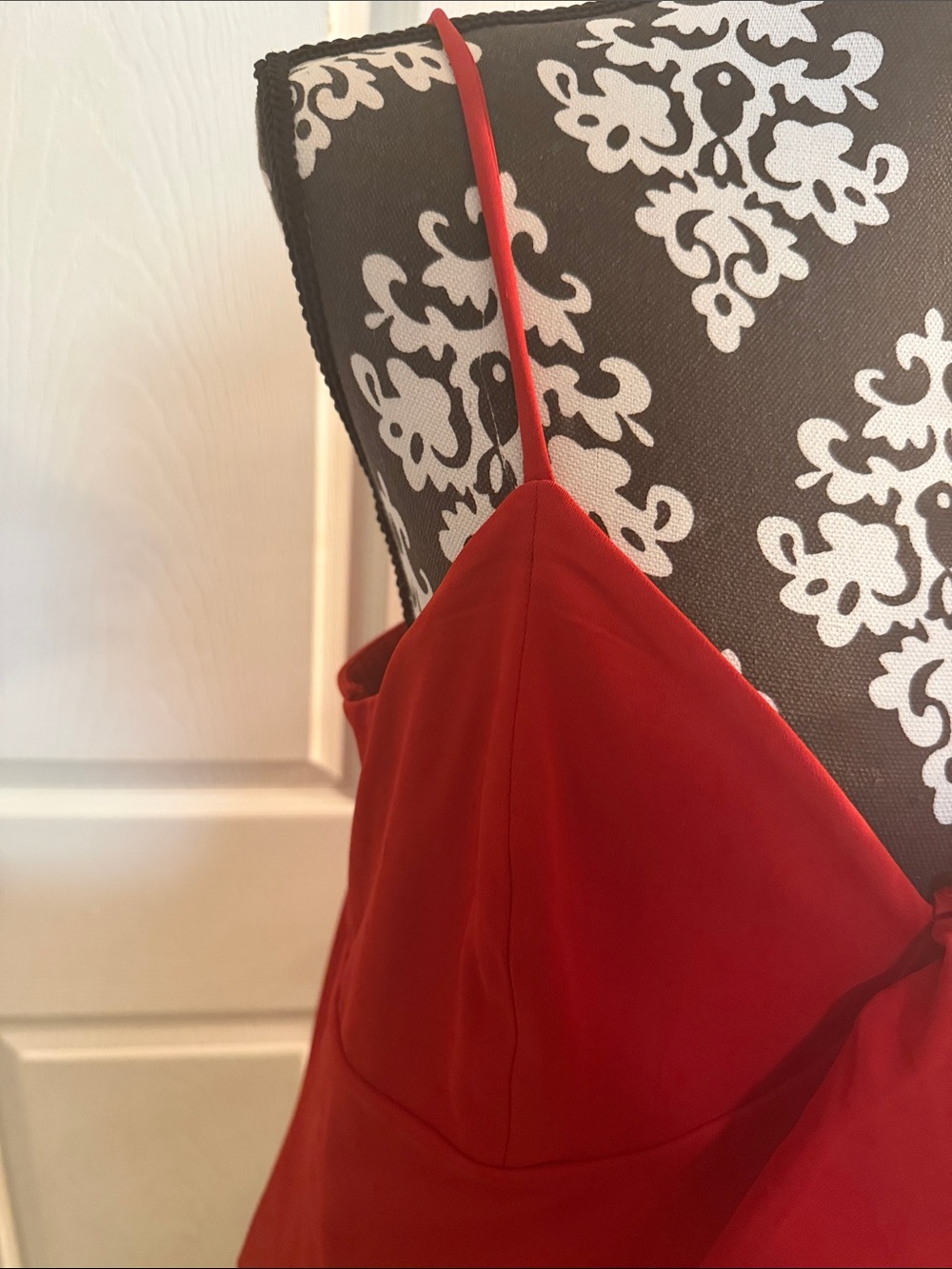 Express Red One-Shoulder Ruffle Bodysuit - Picture 3 of 6